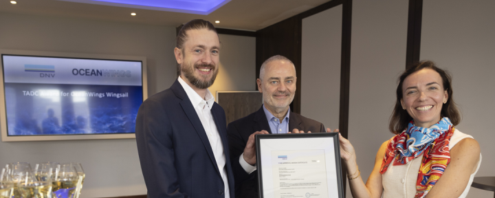 Французская система ветровых парусов OceanWings получила сертификат DNV
