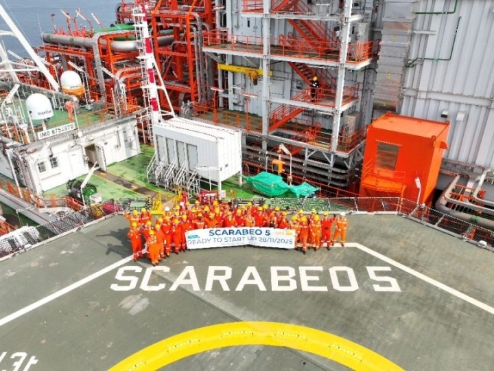 Saipem объявила о начале добычи газа на FPU Scarabeo 5 для Congo LNG