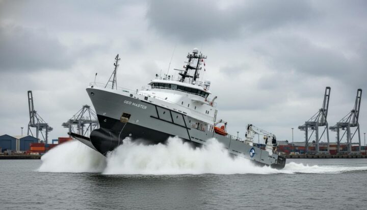 В Нидерландах спустили на воду новое исследовательское судно Geo Master