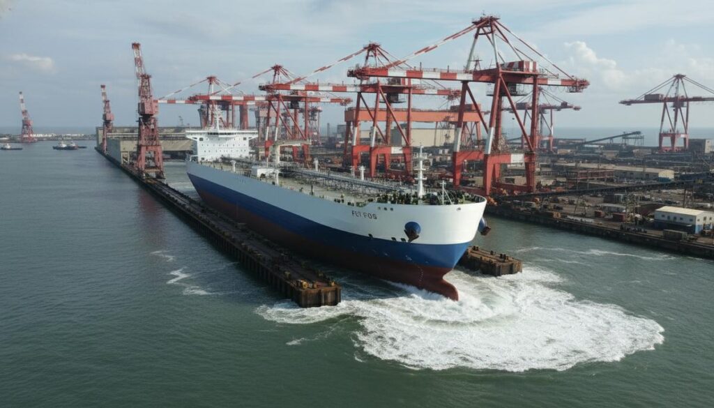 В Китае спустили на воду нефтехранилище для проекта во Вьетнаме