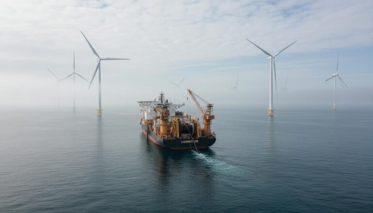 На морской ВЭС East Anglia Three в Британии прокладывают кабели