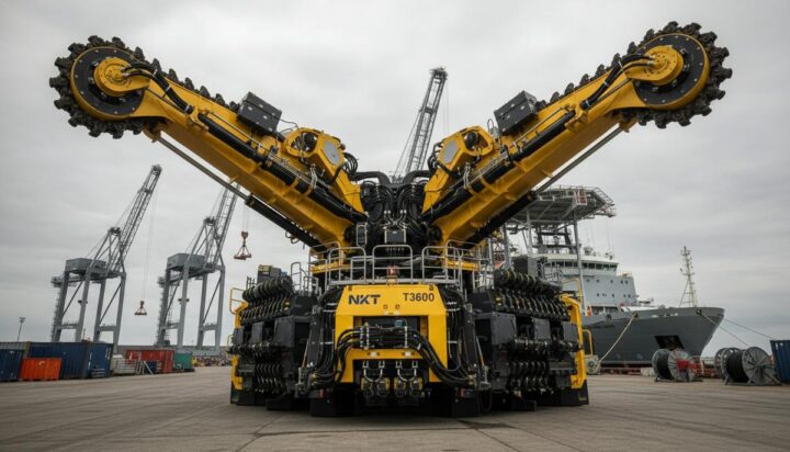 Самый мощный в мире подводный траншеекопатель прибыл в порт Блайт