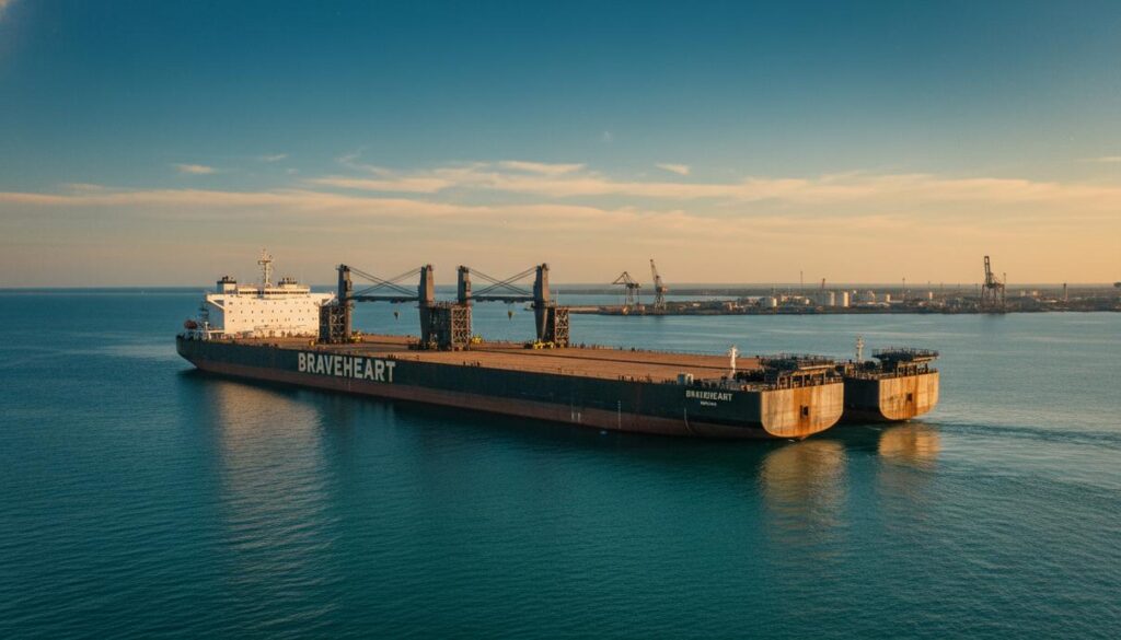 Грузовая баржа Allseas «Braveheart» отправилась из Китая для поддержки морских проектов