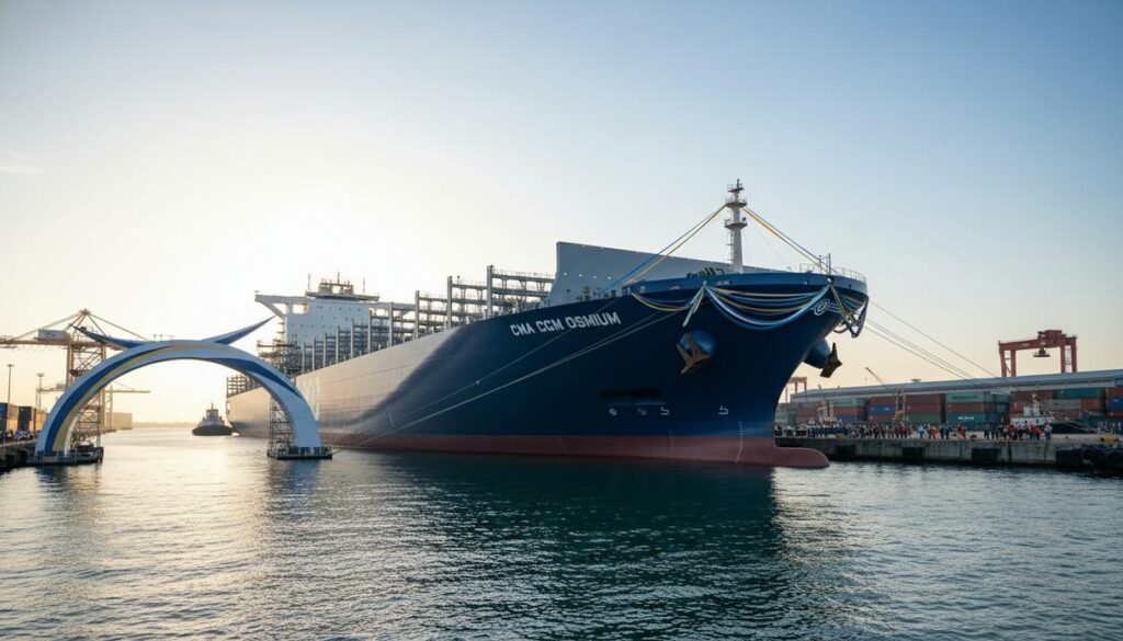 Церемония наименования CMA CGM Osmium состоялась в Южной Корее