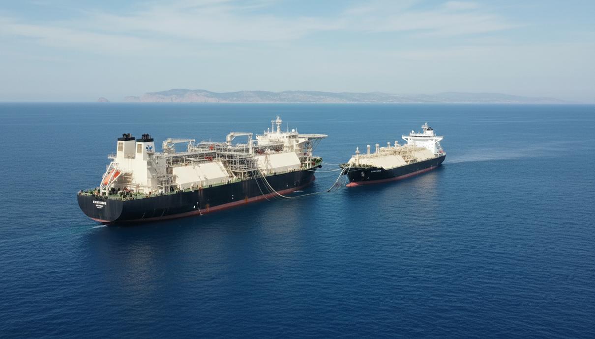 Плавучий регазификационный терминал и малотоннажное судно для перевозки сжиженного природного газа в открытом море