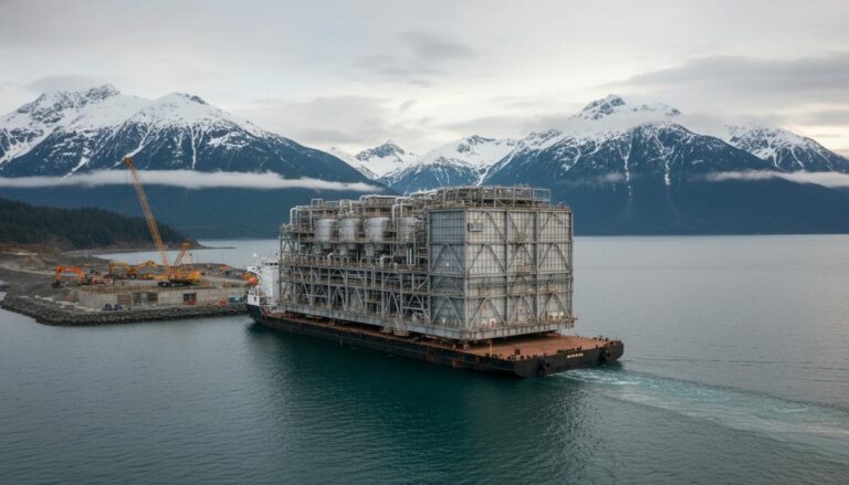 Woodfibre LNG доставила основной модуль сжижения на терминал в Канаде