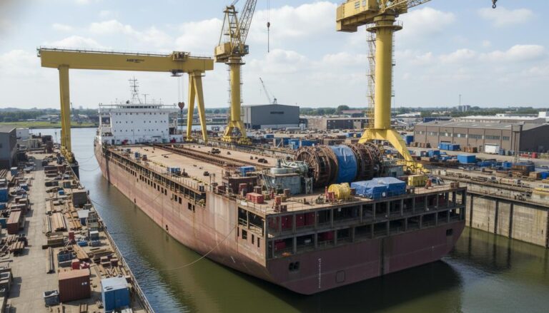 Holland Shipyards строит баржу для прокладки кабеля в Ваттовом море
