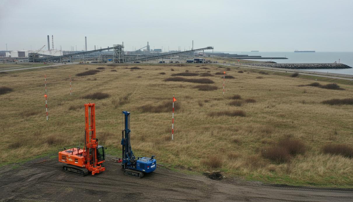 Буровая установка и оборудование для зондирования почвы на территории промышленной зоны