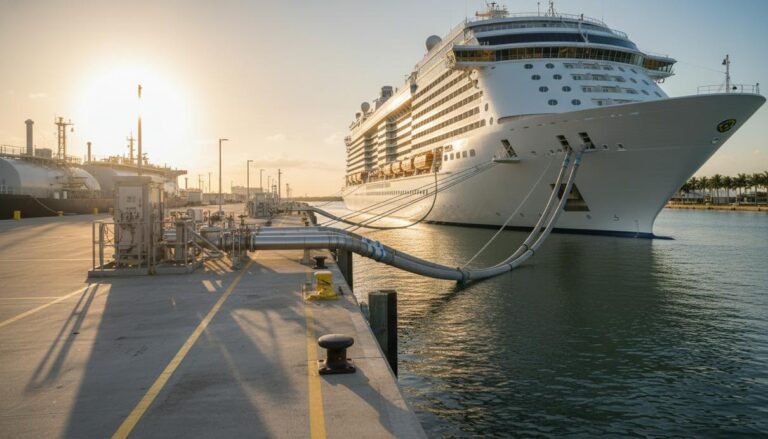 В порту Эверглейдс впервые заправили судно сжиженным природным газом с берега