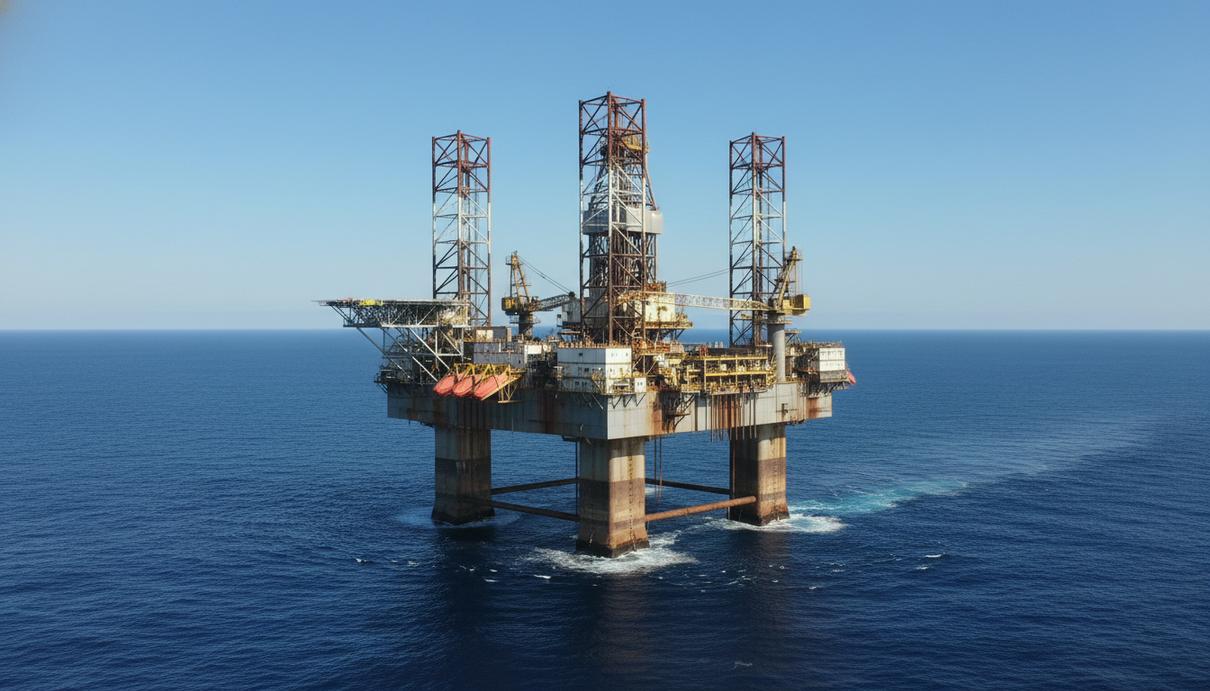 Sunda Energy и Finder Energy совместно законтрактуют буровую установку в Тимор-Лешти Крупная полупогружная буровая платформа в открытом море на фоне горизонта