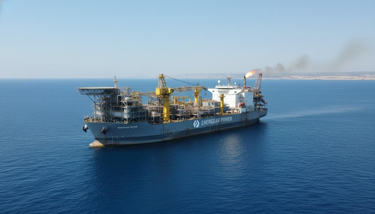 Промышленное судно для добычи и хранения газа на шельфе в открытом море