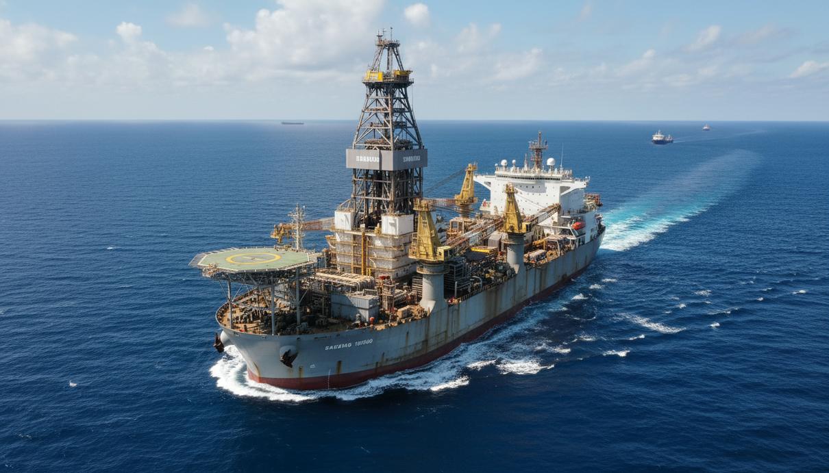 Petrobras продлила контракт с Transocean на использование бурового судна Крупное глубоководное буровое судно с высокой вышкой в открытом море