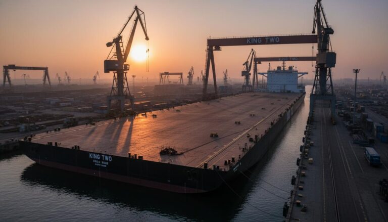 Dajin Heavy Industry спустила на воду судно для перевозки ветроустановок