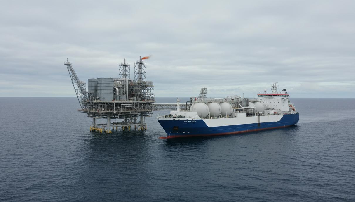 Беспилотная морская платформа и судно для перевозки углекислого газа в Северном море.