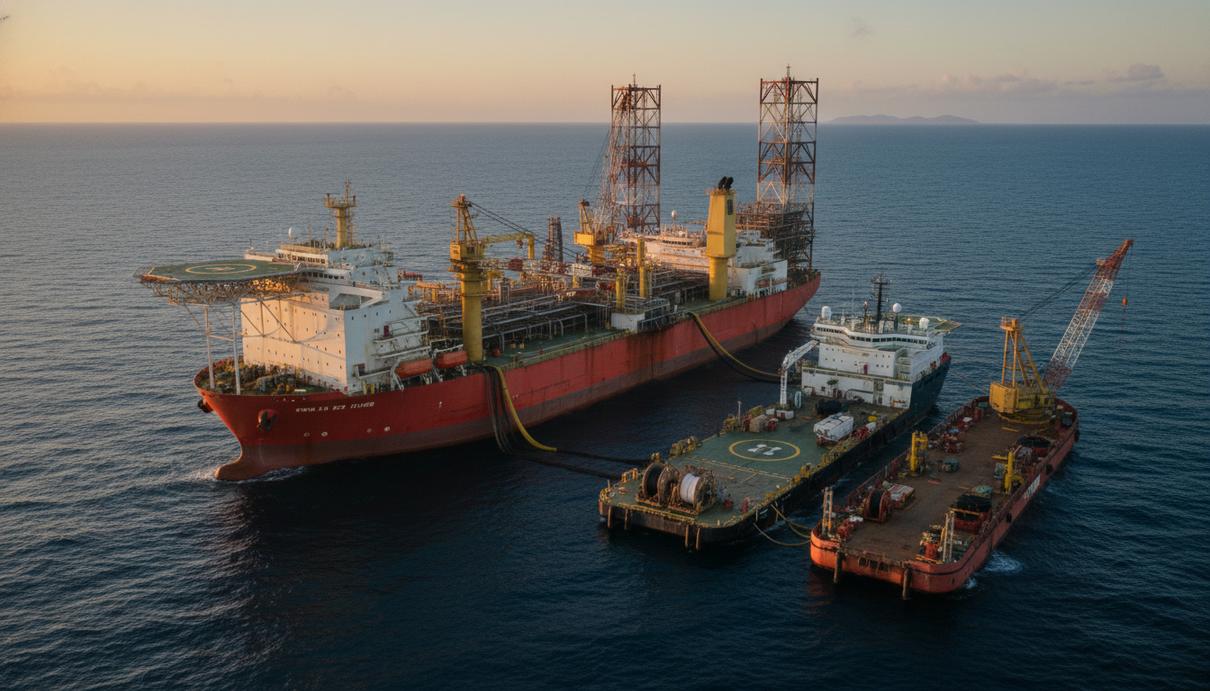 Shell выбрала подрядчика для надзора за морскими операциями на проекте Orca Морская нефтяная платформа и строительные суда в открытом океане у побережья Бразилии