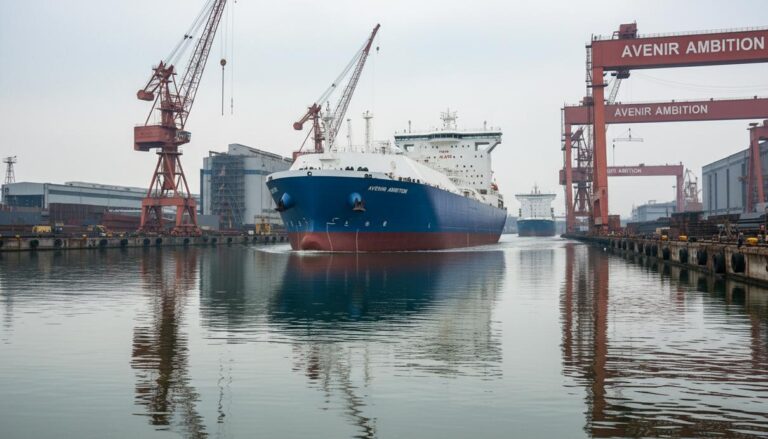 Avenir LNG спустила на воду в Китае СПГ-бункеровщик для Vitol