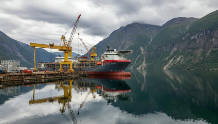 Первое гибридное судно Island Offshore прибыло в Норвегию на достройку