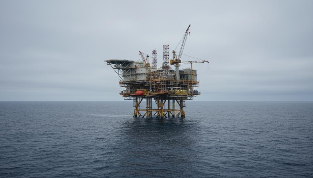 Serica Energy готовит бурение до шести скважин в Северном море Морская нефтегазовая платформа в Северном море. Вид на буровую вышку и производственные модули на фоне спокойного моря.