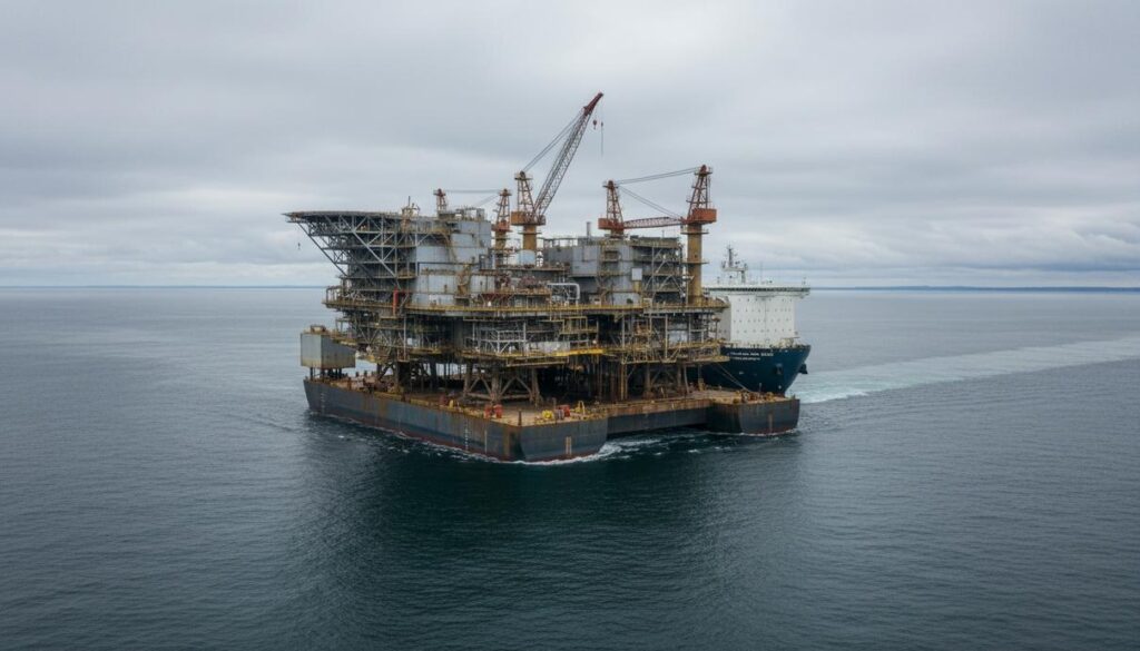 В Северном море демонтировали платформу North Cormorant весом 17 тыс. тонн