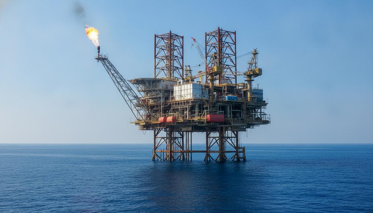 Восточный Тимор дал Sunda Energy год на запуск газового проекта Чудич Морская буровая установка в океане на фоне ясного неба в дневное время